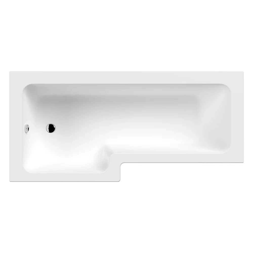 Nuie 1800mm Left Hand Square Shower Bath