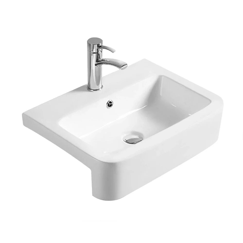Nuie 570mm Ceramic Semi Recessed Basin