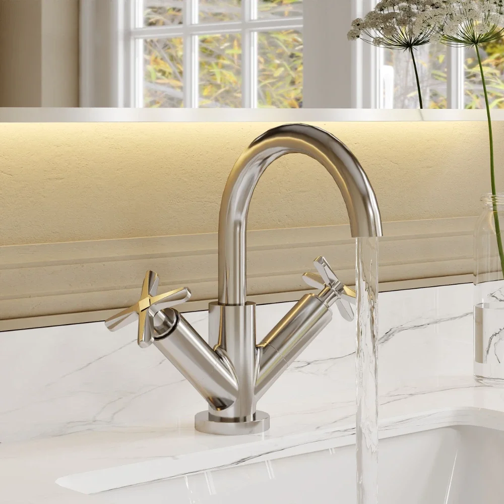 Nuie Aztec Chrome Mono Basin Mixer Tap & Waste