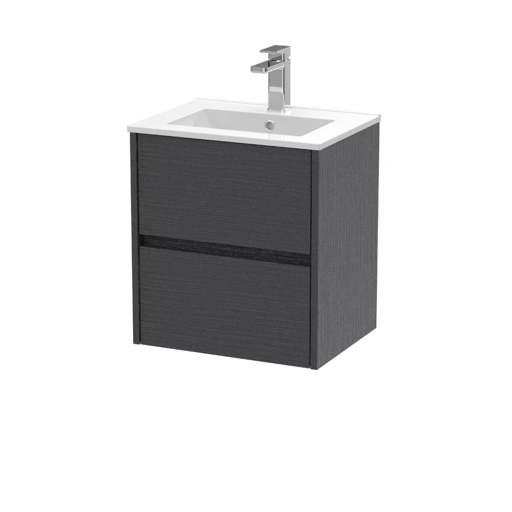 Nuie Havana 500mm Graphite Grey Wall Hung Vanity Unit & Minimalist Basin