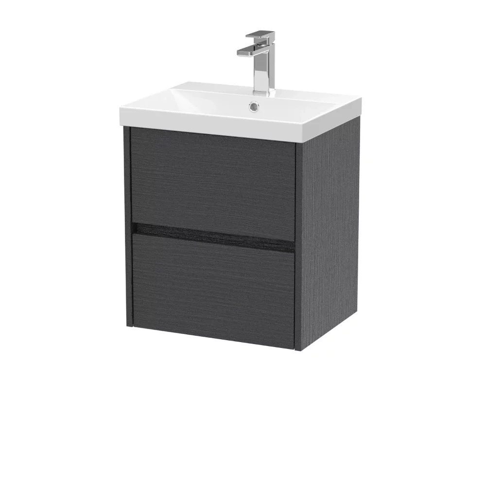 Nuie Havana 500mm Graphite Grey Wall Hung Vanity Unit & Thin Edge Basin