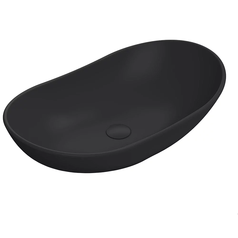 Nuie Luxe Black 615mm Countertop Basin