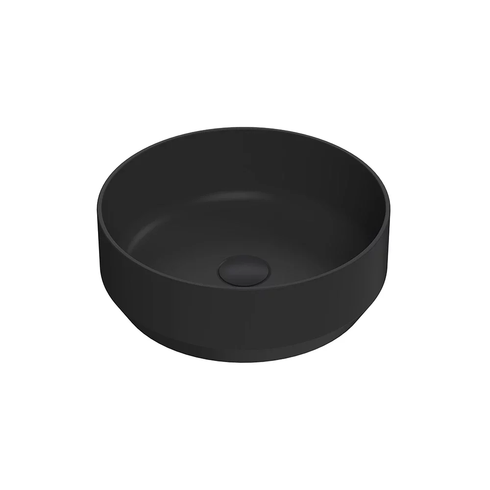 Nuie Luxe Black Round Vessel 350mm Countertop Basin