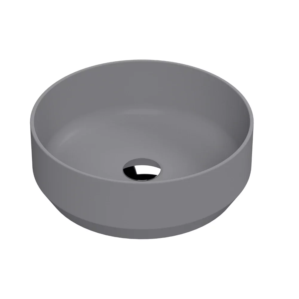 Nuie Luxe Grey Round Vessel 350mm Countertop Basin