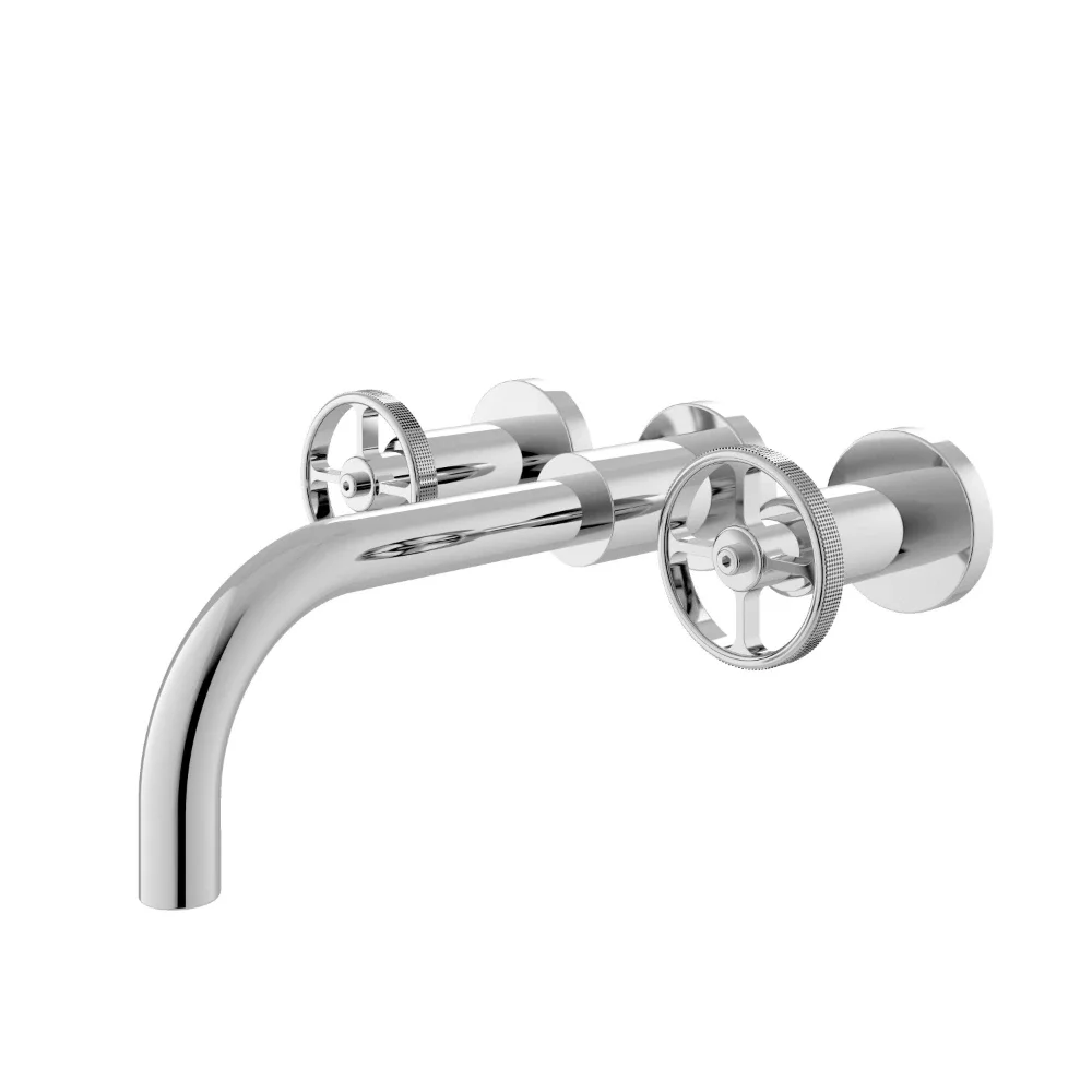 Nuie Revolution Chrome Wall Mounted Basin Mixer