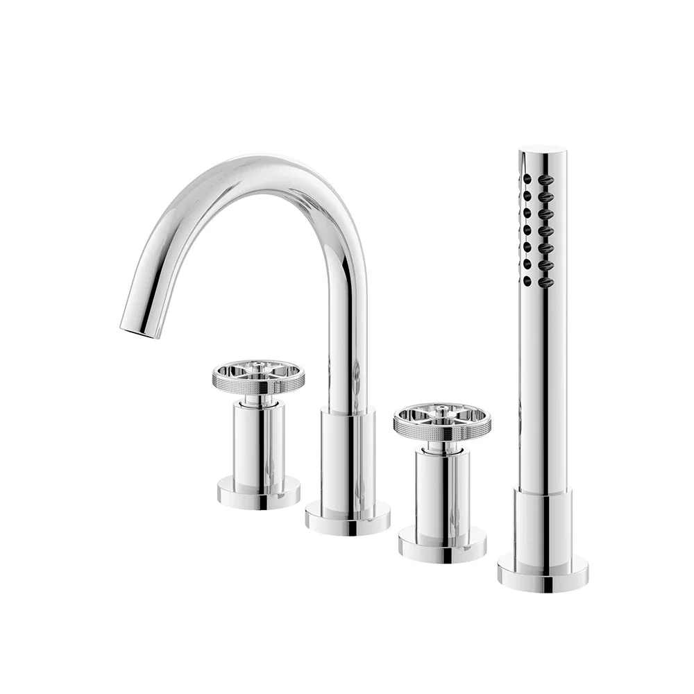 Nuie Revolution Chrome 4 Tap Hole Bath Shower Mixer