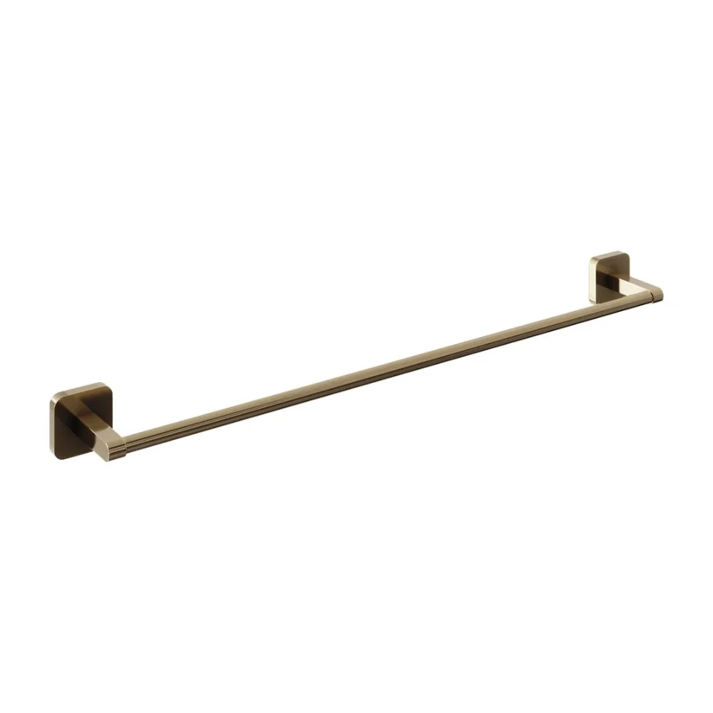 Nuie Trisen 600mm Brushed Brass Single Towel Bar