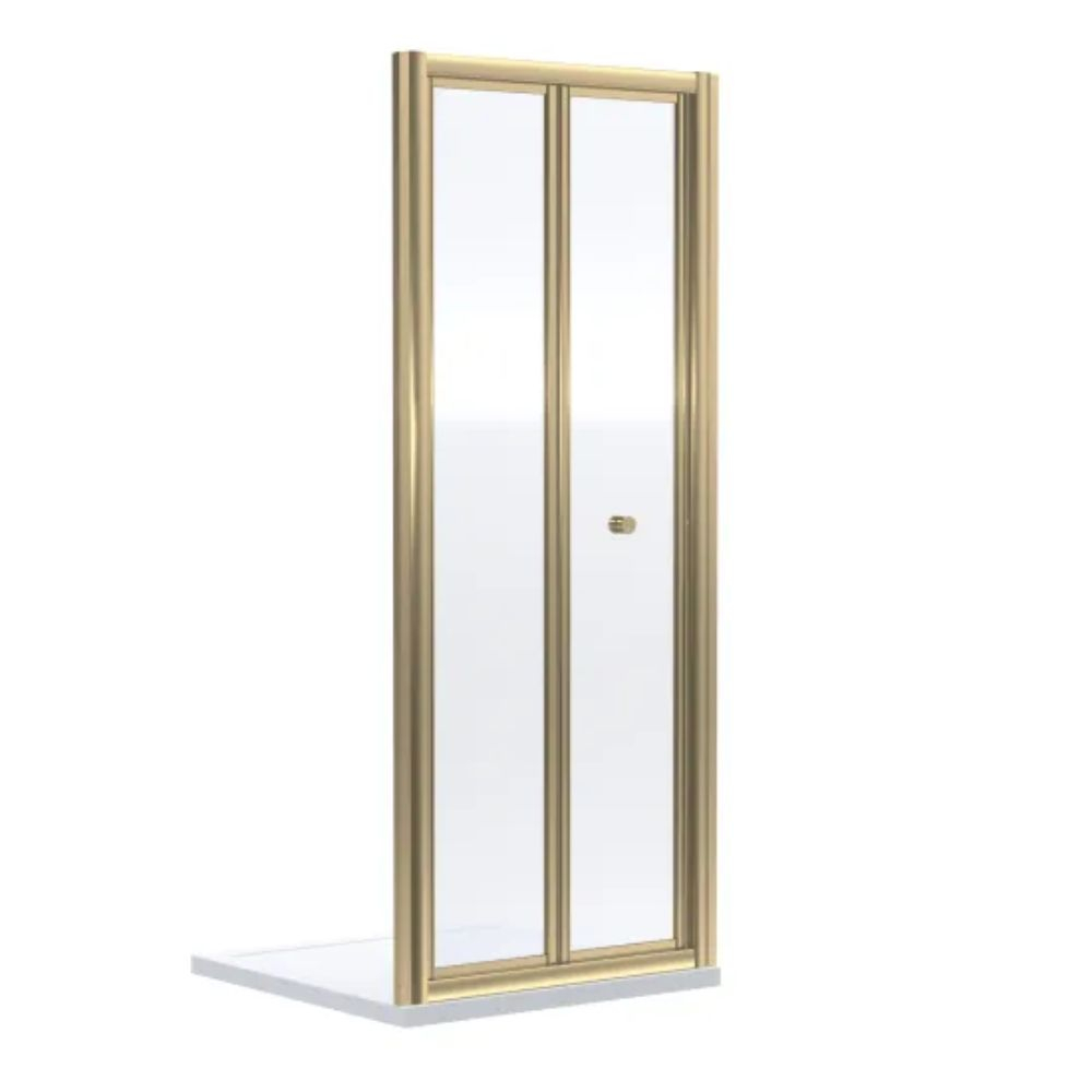 Nuie Rene Brushed Brass 700mm Bi-Fold Shower Door