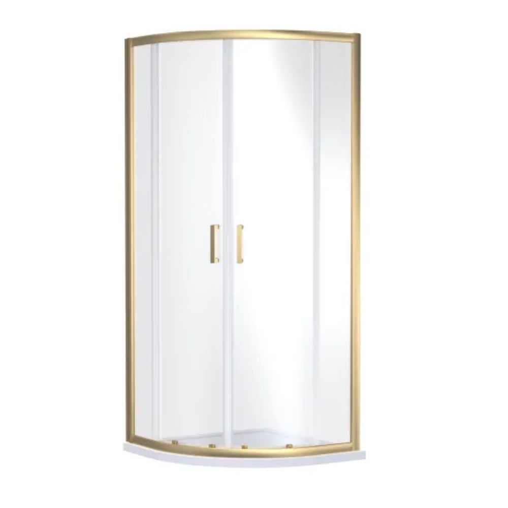 Nuie Rene Brushed Brass 800 x 800 Quadrant Shower Enclosure