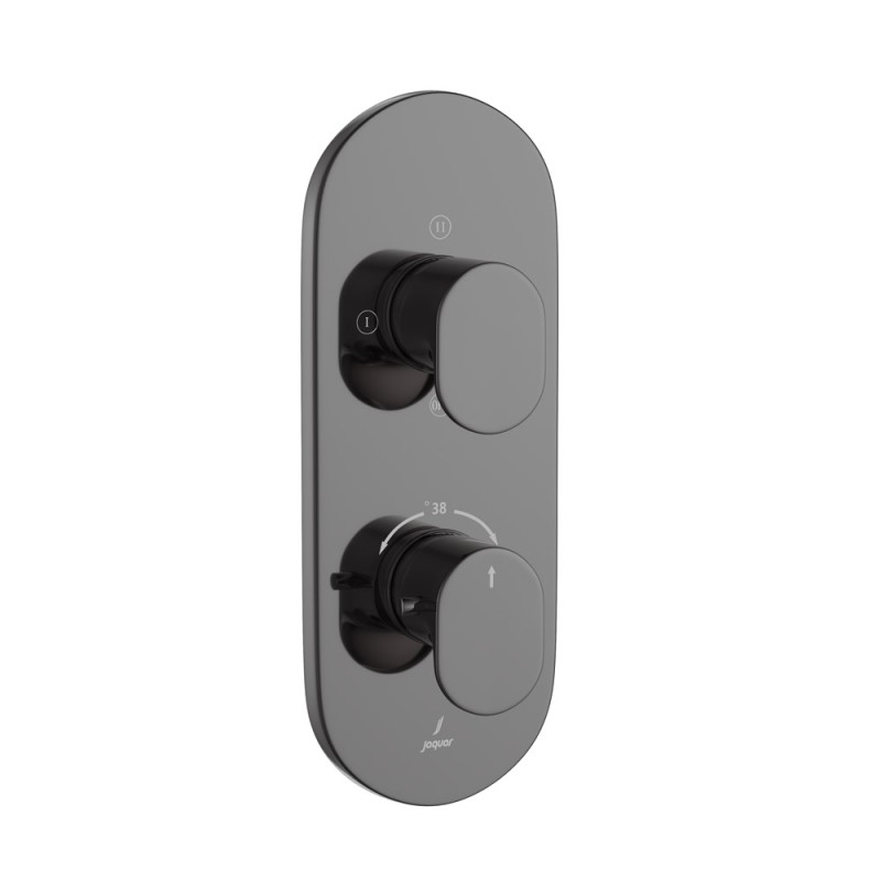Jaquar Opal Prime Black Chrome 3 Outlet Thermostatic Shower Mixer With Concealed Valve