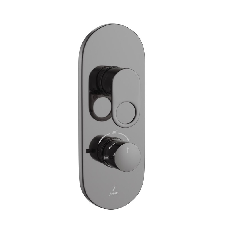 Jaquar Ornamix Black Chrome 3 Outlet Thermostatic Shower Mixer Complete Set