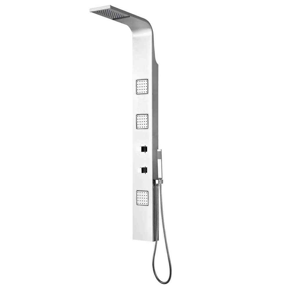 Frontline Pano Stainless Steel Thermostatic Shower Panel With Body Jets & Shower Blade