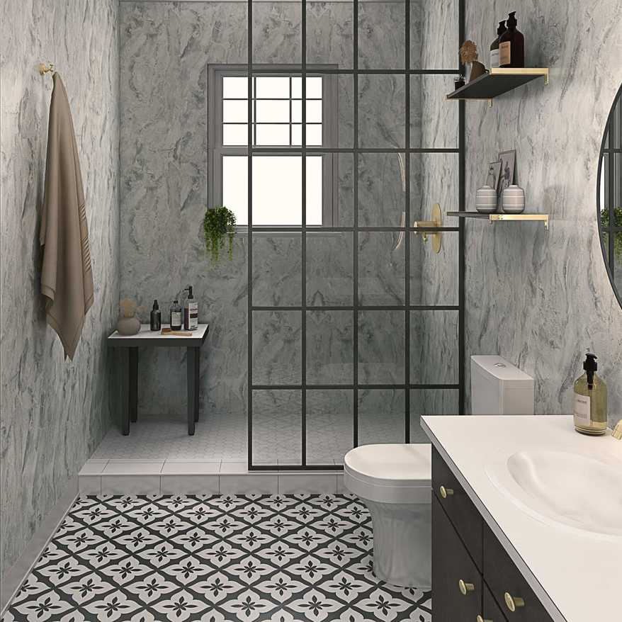 Perform Panel Stratus Marble Bathroom Wall Panels By NU Style