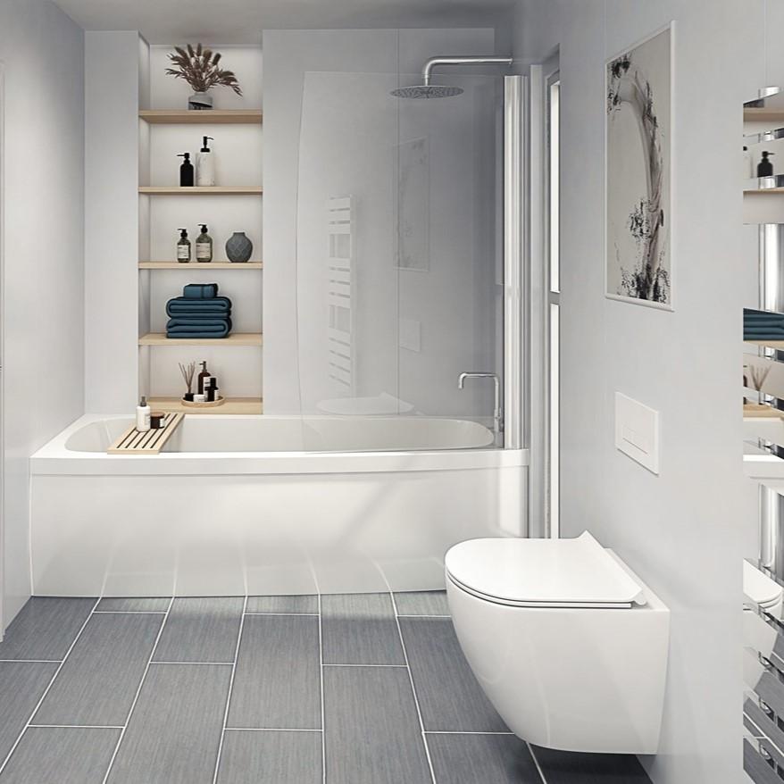 Perform Panel White Gloss 1200mm Bathroom Wall Panels