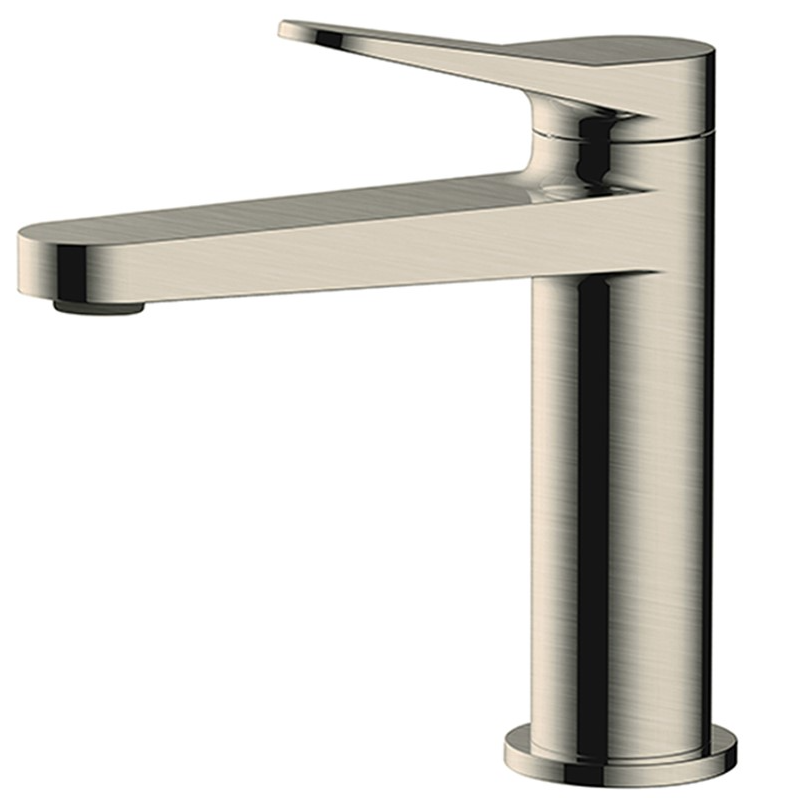 Petite Round Brushed Nickel Basin Mixer by RAK Ceramics