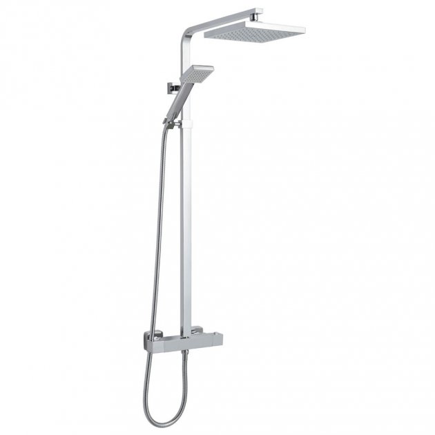 Milan Modern Thermostatic Dual Head Square Shower Nuie