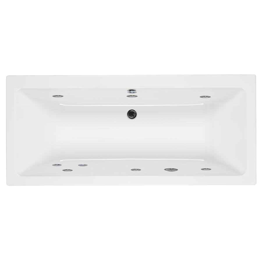 Carron Quantum Duo - Carronite - Double Ended Whirlpool Bath - 1700 x 750mm