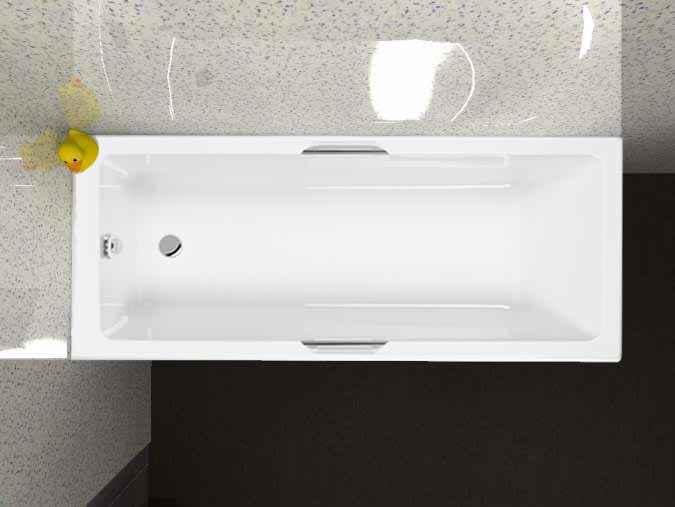 Carron Quantum Integra - Carronite - Bath with Twin Grips - 1500 x 700