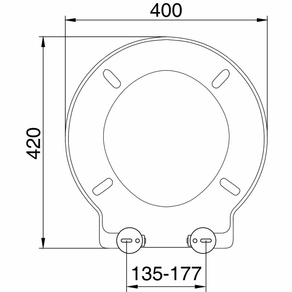 Rainbow Round Toilet Seat in White 87360