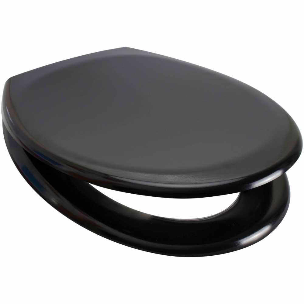 Rainbow Black Soft Close Toilet Seat - Euroshowers