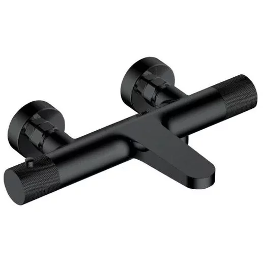RAK Ceramics Amalfi Wall Mounted Thermostatic Bath Shower Mixer - Matt Black - CLEARANCE