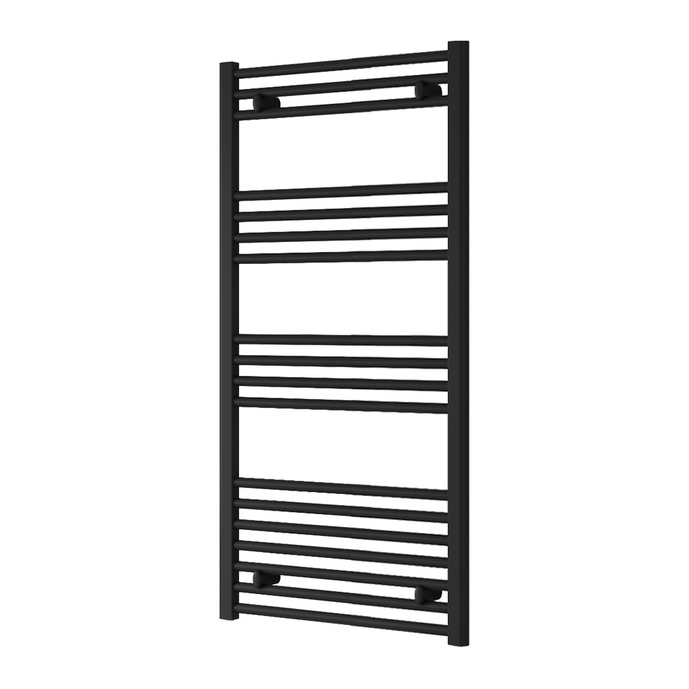 Reina Capo Black 1200 x 600mm Flat Electric Radiator