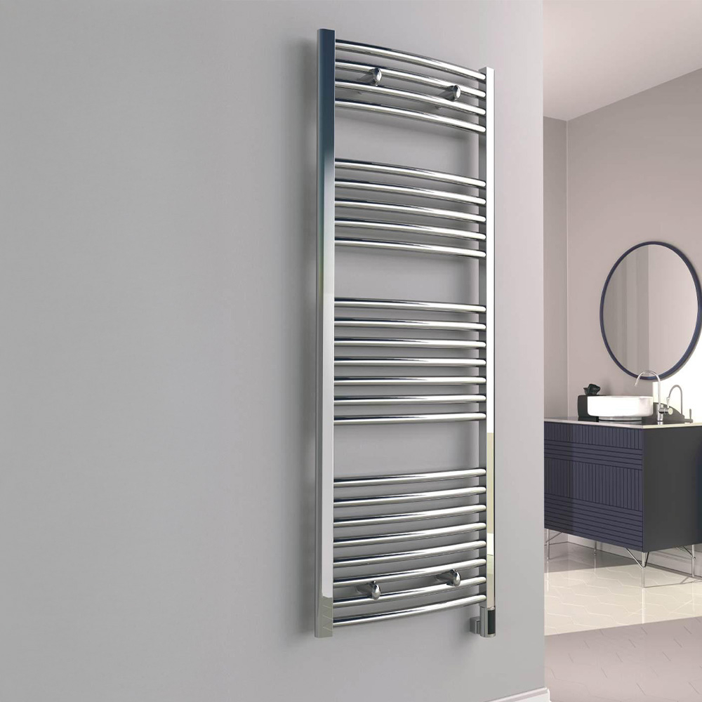 Reina Diva Chrome 1400 x 500mm Flat Electric Radiator