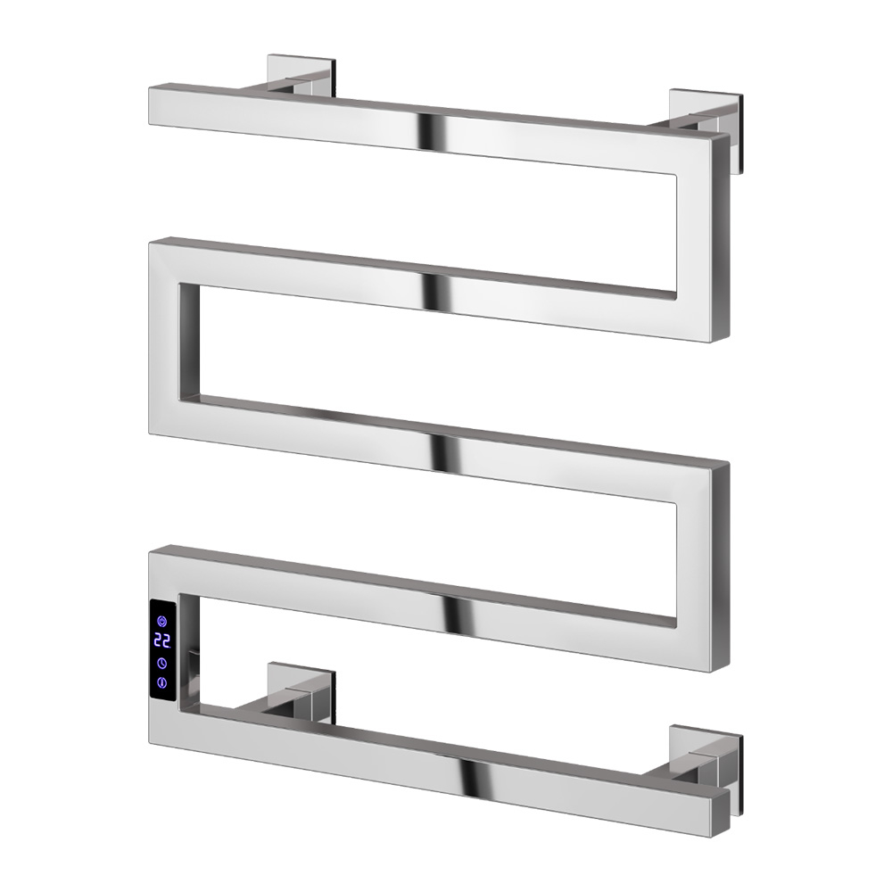 Reina Vispa 510 x 500mm Polished Stainless Steel Bathroom Electric Radiator