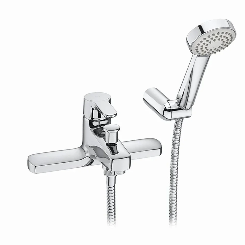 Roca L20 Chrome Deck Mounted Bath Shower Mixer
