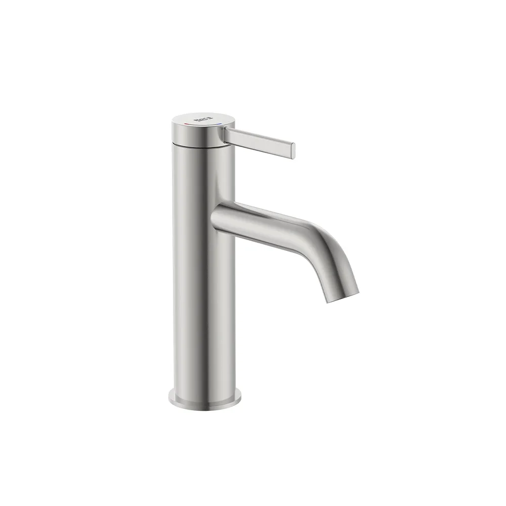 Roca Ona Stainless Steel Finish Basin Mixer Tap