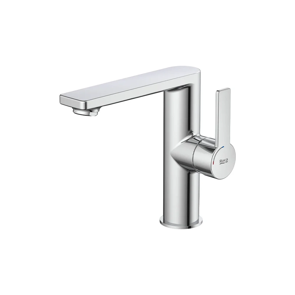 Roca Targa Chrome Basin Mixer Tap with Side Handle & Waste