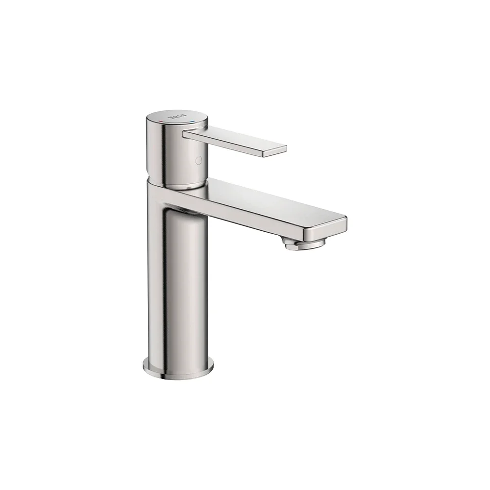 Roca Targa Stainless Steel Finish Basin Mixer Tap