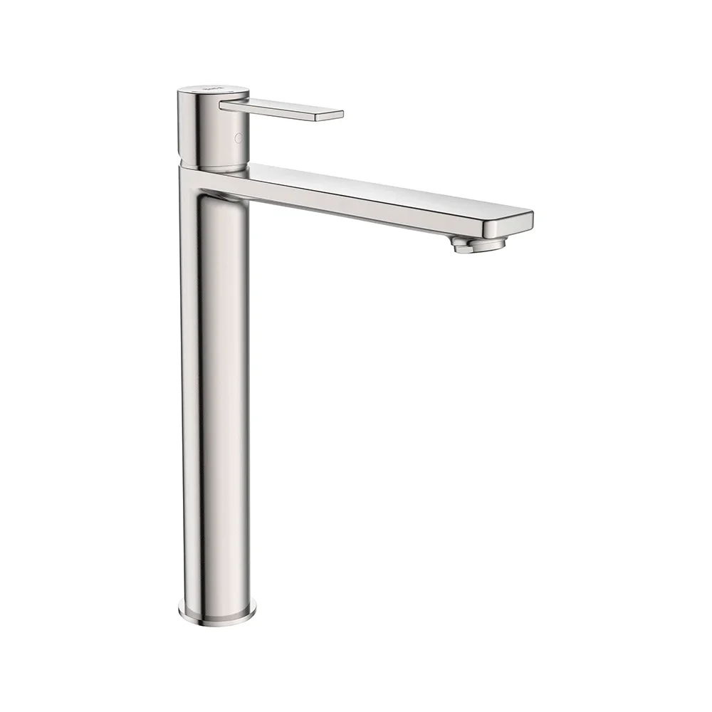 Roca Targa Stainless Steel Finish Tall Basin Mixer Tap