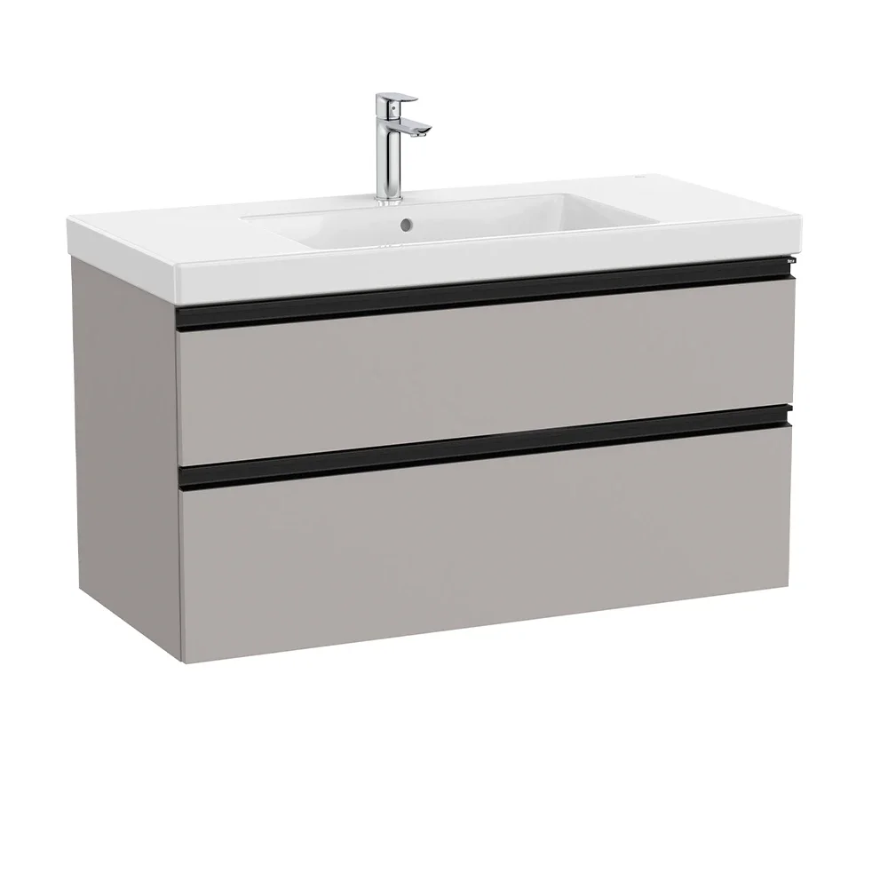 Roca The Gap 1000mm Matt Grey 2 Drawer Vanity Unit & Basin