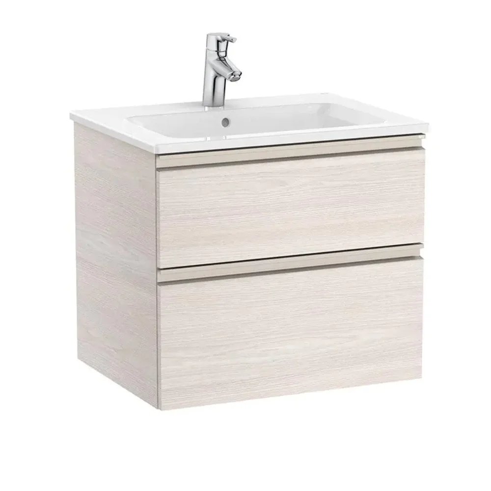 Roca The Gap 605mm Nordic Ash 2 Drawer Vanity Unit