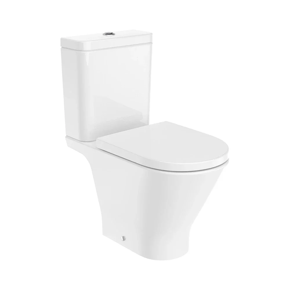 Roca The Gap Round Close Coupled Rimless Toilet