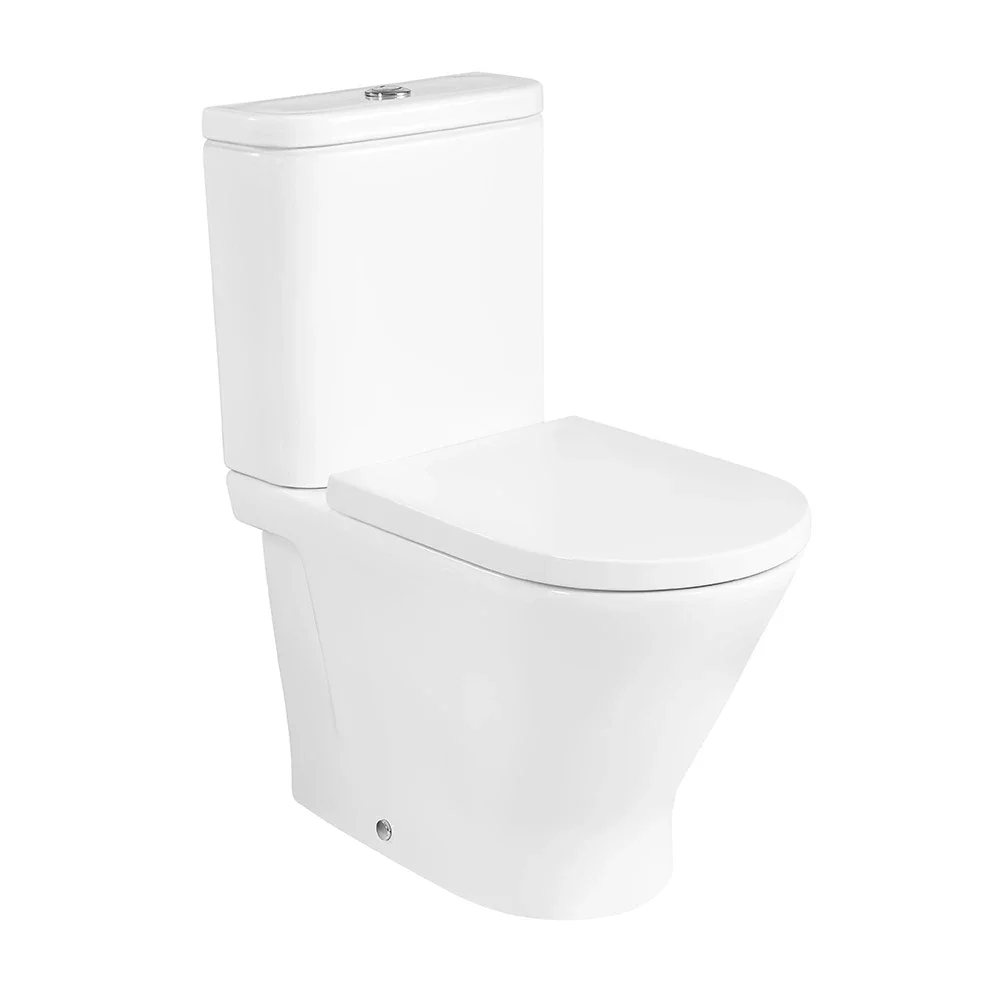 Roca The Gap Round Compact Rimless Toilet