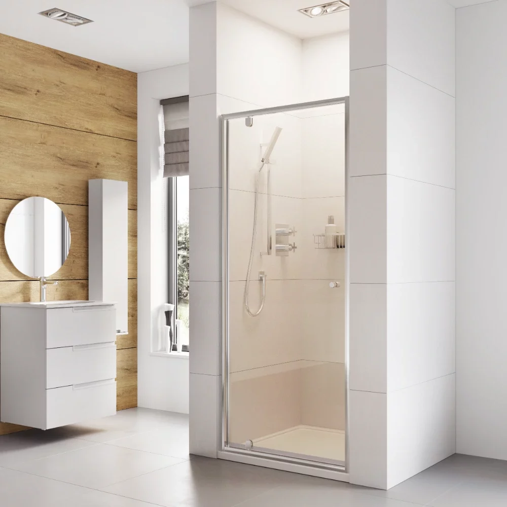 Haven6 Chrome 900mm Pivot Shower Door