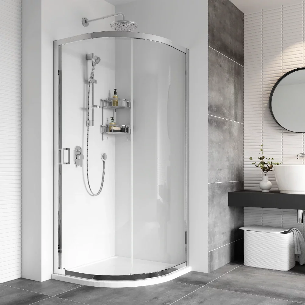 Roman Haven8 Chrome 900mm One Door Quadrant Shower Enclosure