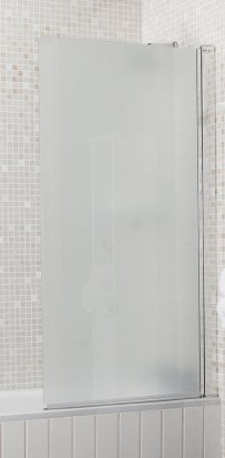 Roman Showers Embrace Frosted Bath Screen with Valve - 820mm