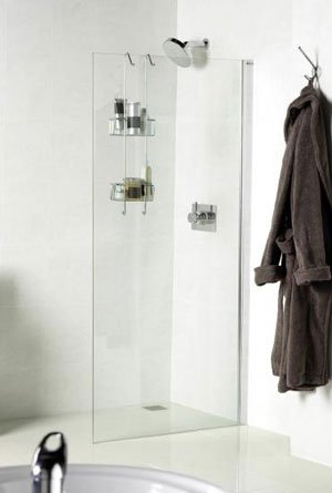 Reduced Height Collage Wetroom Glass Screen - 600mm - Roman