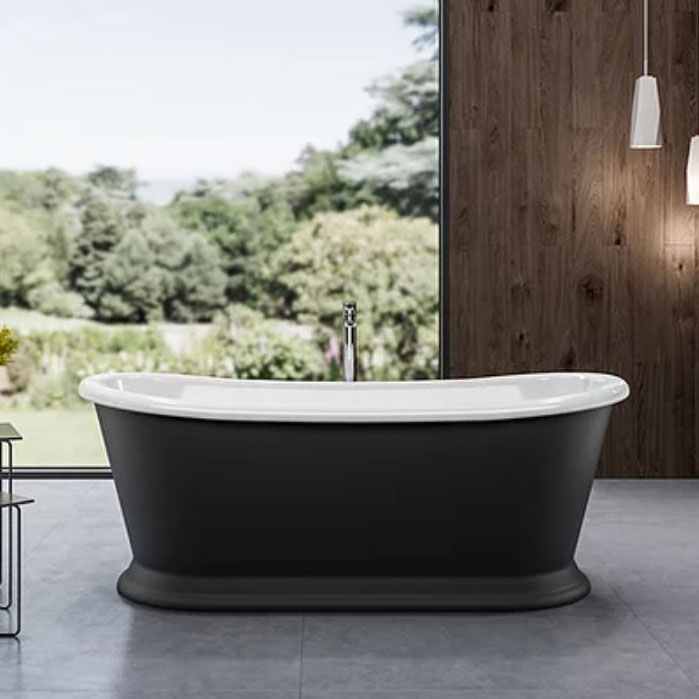 Charlotte Edwards Rosemary Matt Black 1710 x 720 Freestanding Bath