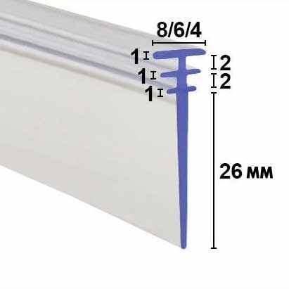 SCR0022 Bi-fold Shower Screen Replacement Seal - Slide In T Seal