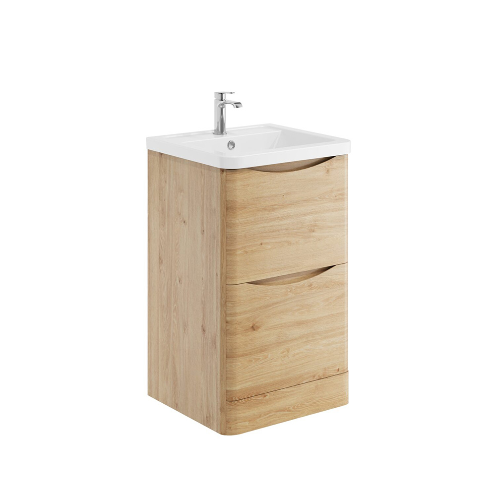 Scudo Bella 500 Davos Oak Floor Standing Vanity Unit
