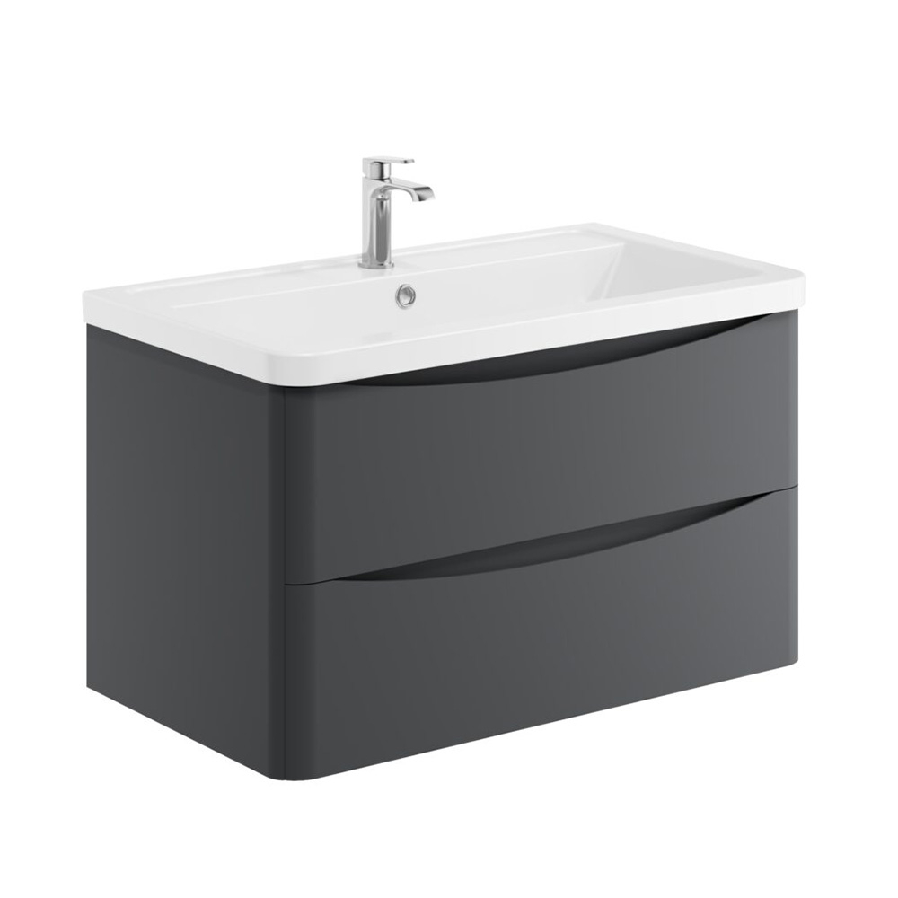 Scudo Bella 800 Matt Grey Wall Hung Vanity