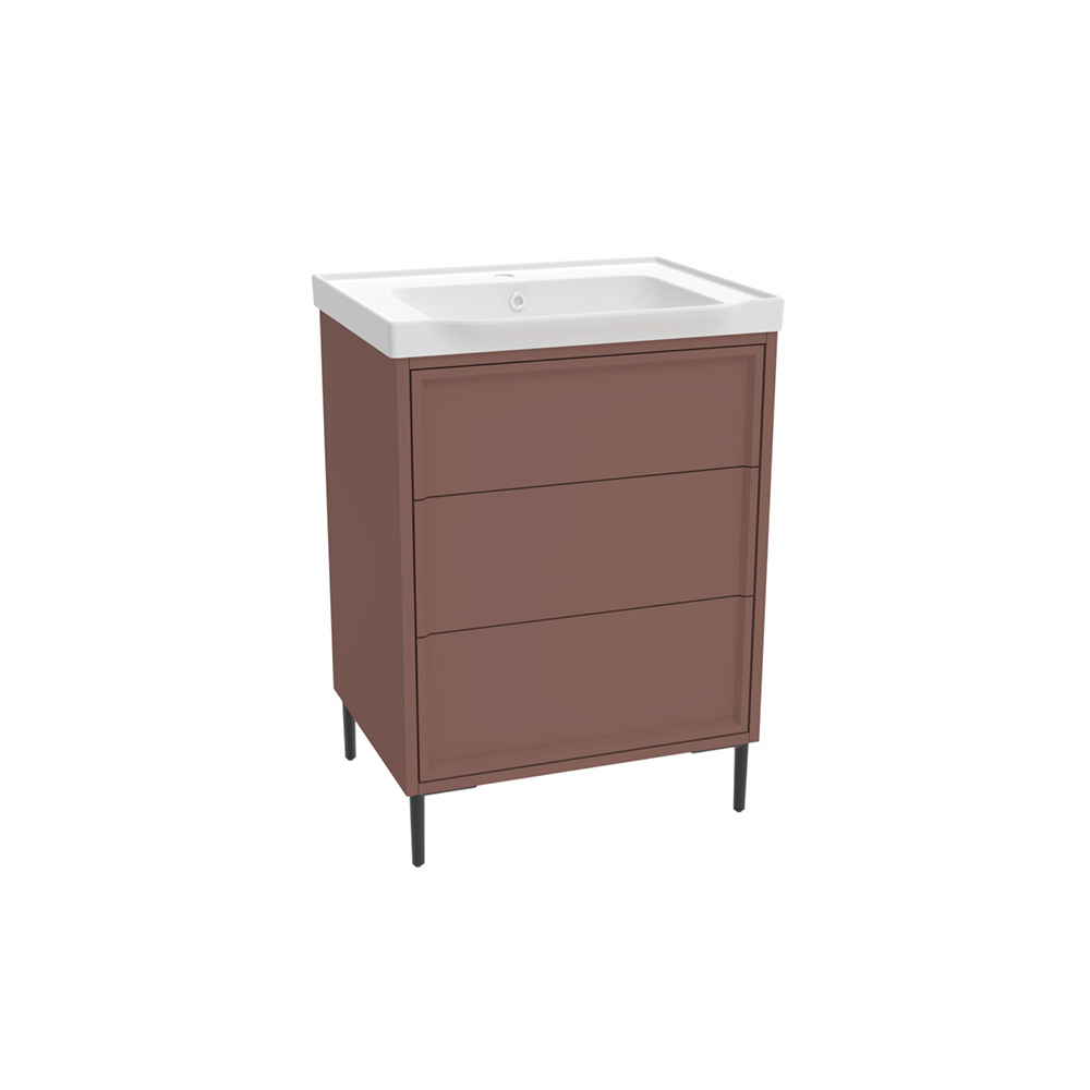 Scudo Bota 600 Earth Red Freestanding Vanity Unit