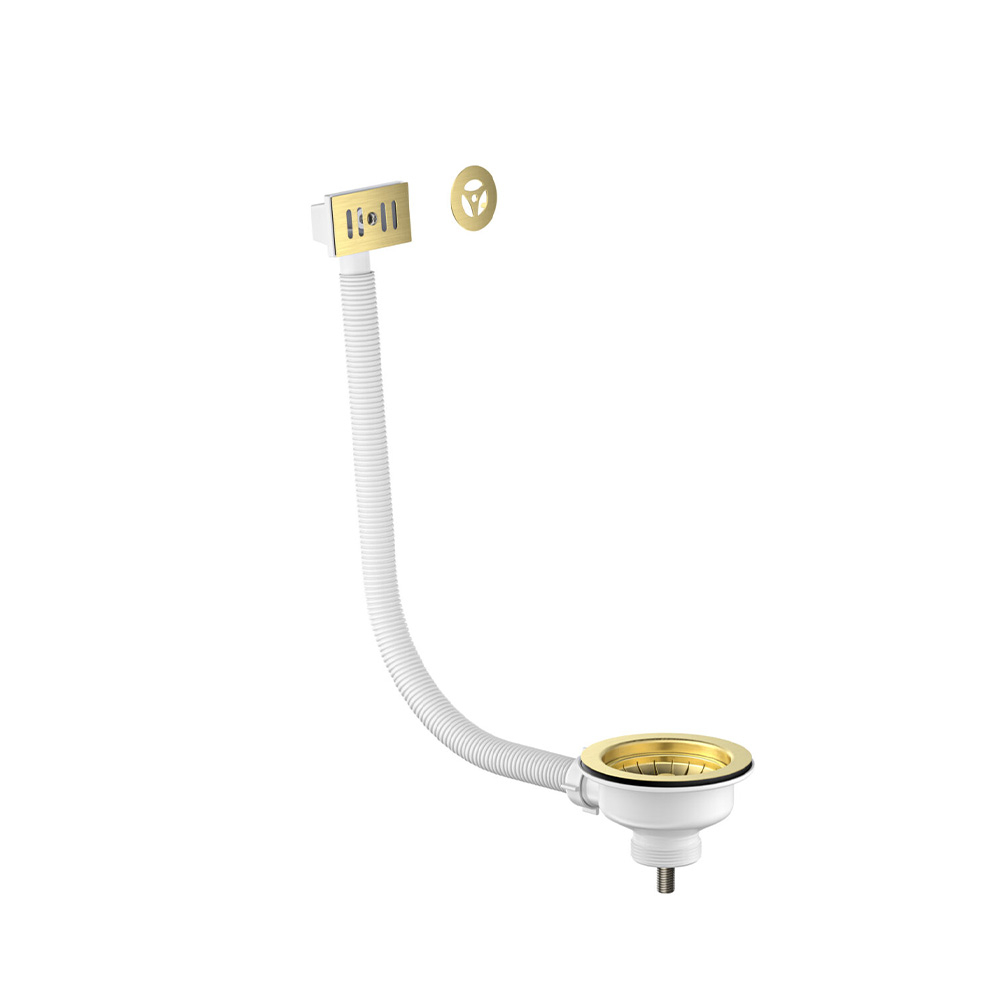 Scudo Brushed Brass Universal Kitchen Sink Waste