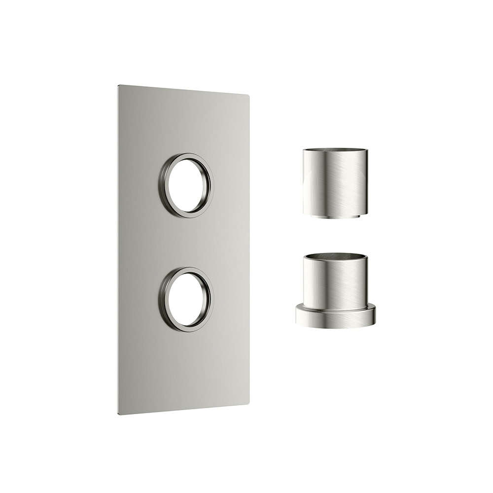 Scudo Brushed Nickel Single Concealed Plate with Sleeves