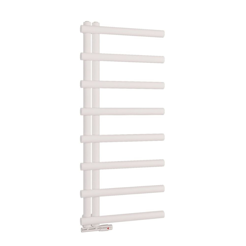 Scudo Carlo 1150 x 500mm White Designer Towel Rail