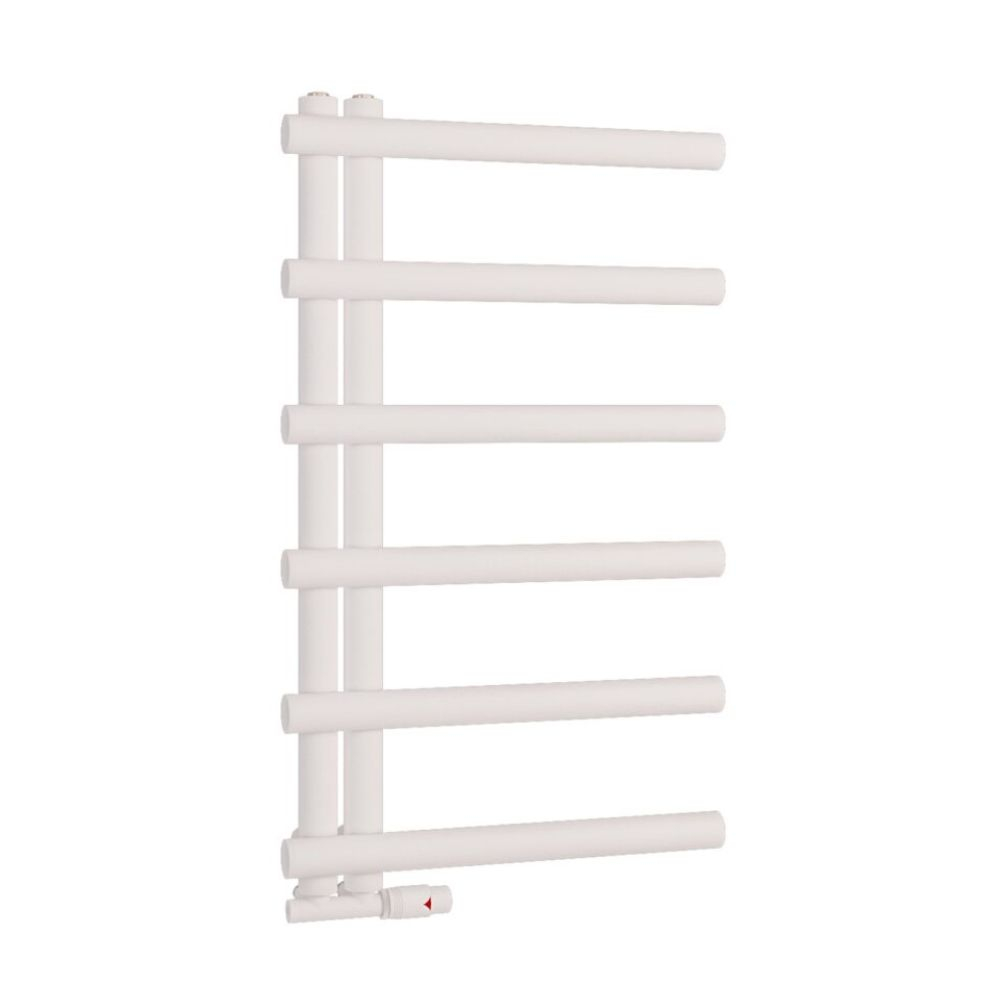 Scudo Carlo 850 x 500mm White Designer Towel Rail